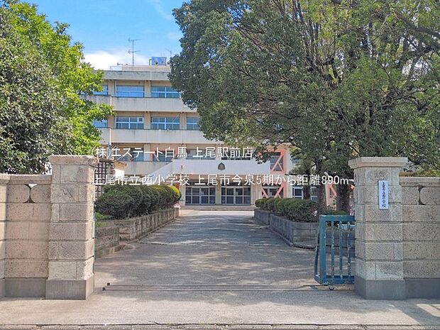上尾市立西小学校(890m)