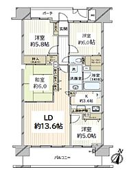 セントラルスウィート大宮桜木町 4LDKの間取図画像