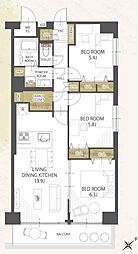 間取図画像 3LDK