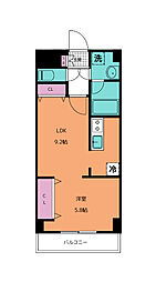 JR仙山線 北山駅 徒歩17分の賃貸マンション 5階1LDKの間取り