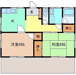 アメニティーハイツ天神 2Kの間取り