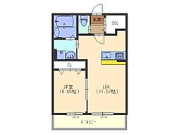 間取図画像 1LDK