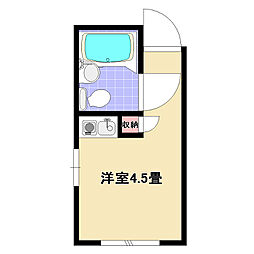 ヴィラ清瀬 ワンルームの間取図画像