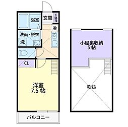 ラフィネ森林公園 1SKの間取図画像