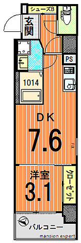 間取り アクアプレイス京都二条城北 5階/-