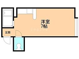 マリオンコート・ビスタ美園 ワンルームの間取図画像