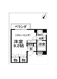 大八ビル ワンルームの間取図画像