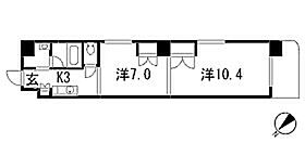 ル・クール上幟町 ３０１ ｜ 広島県広島市中区上幟町11-15（賃貸マンション2K・3階・43.65㎡） その2