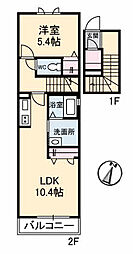 シャーメゾンベルブランシュ 1LDKの間取図画像