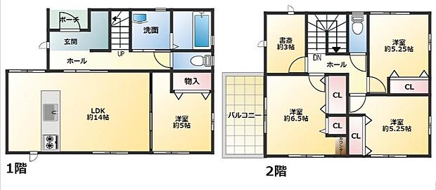 千葉市若葉区若松町　中古戸建　都賀駅(4LDK)の間取り