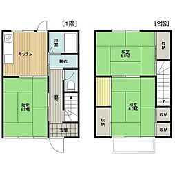 佐貫アパート2号館 1階3DKの間取り