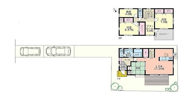 中古戸建　千代田2丁目(4SLDK)の間取り