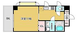 ロジュマン松原 1Kの間取図画像