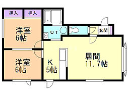 間取図画像 2LDK