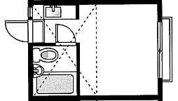 MTハウスＡ棟 1階ワンルームの間取り