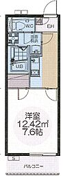 レガーメ空港南 1Kの間取図画像