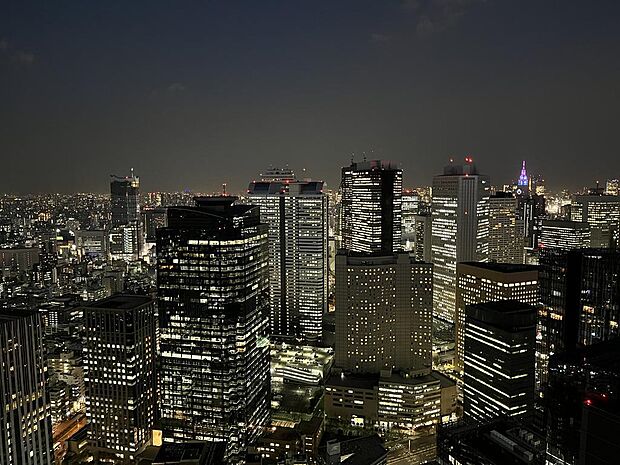 最上階から眺める西新宿高層ビル群！圧巻の眺望です。