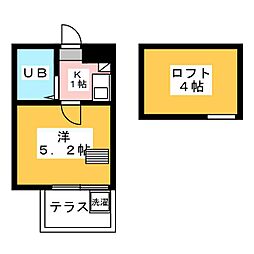 マックタウン上石神井 1Kの間取図画像
