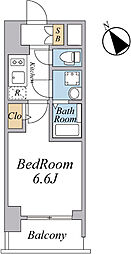 Osaka Metro中央線 阿波座駅 徒歩8分の賃貸マンション 4階1Kの間取り