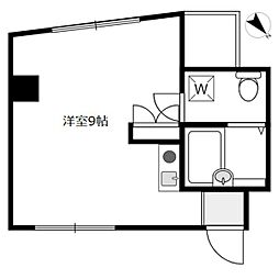メゾン東山 ワンルームの間取図画像