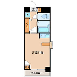 ベルビュー支倉 ワンルームの間取図画像