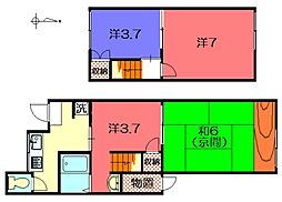 東山三条今道町264-4貸家 4Kの間取り