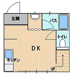 ハイツパープル 2DKの間取図画像