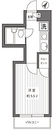 ネオハウス日吉 1Kの間取図画像