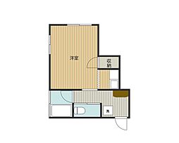 Casa Verde 大久保 2階ワンルームの間取り