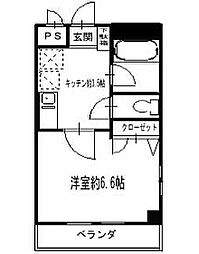 パティオ 1Kの間取図画像