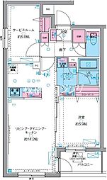 ジェノヴィア西高島平2 1SLDKの間取図画像