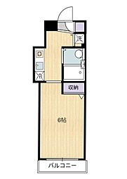 スカイコート喜多見 ワンルームの間取図画像