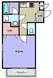 ステーションパレス 1Kの間取図画像