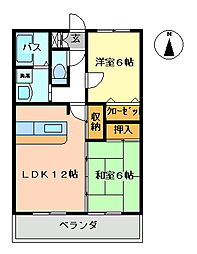 K'sマンション2002 2LDKの間取図画像