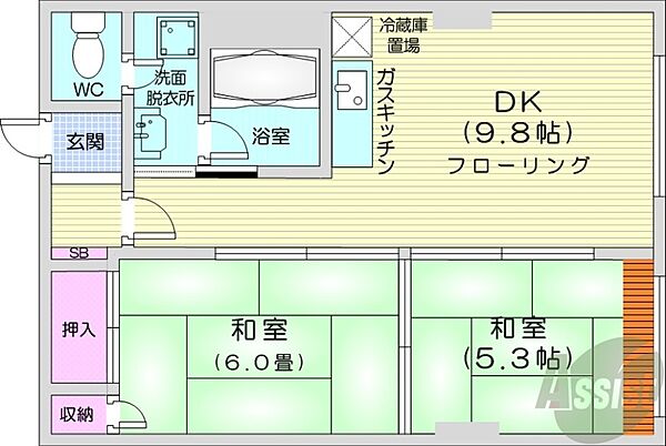 北海道札幌市中央区北四条東2丁目(賃貸マンション2DK・10階・48.36㎡)の写真 その2