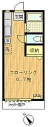 サウスコート ワンルームの間取図画像
