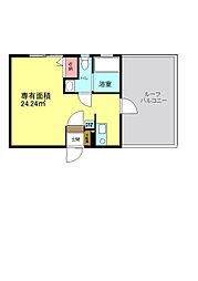 ミヨシコーポ 3階1Kの間取り