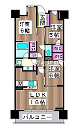 パークホームズ板橋蓮根二番街 9階3LDKの間取り