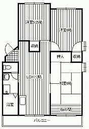 ドリームオアシス 2階3LDKの間取り