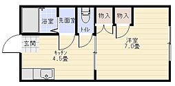 間取図画像 1DK