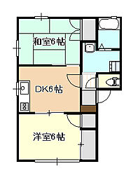 メゾンエスポワール 2DKの間取図画像