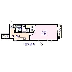 Ｙ‘ｓビル 4階1Kの間取り