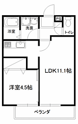 グランフォーレ 1LDKの間取図画像