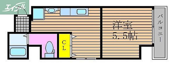 岡山県岡山市北区東古松2丁目(賃貸マンション1DK・3階・31.42㎡)の写真 その2