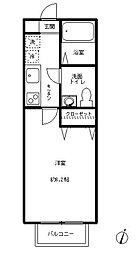 クルーセ・マルシェ 1Kの間取図画像