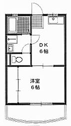 スペチアーレ 2階1DKの間取り