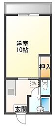 あかり 1Kの間取図画像