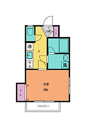 Wynnメゾン舟入 1Kの間取図画像
