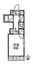 エトワール宇都宮第1 1Kの間取図画像