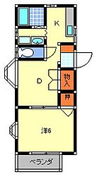 エスプラナード 1DKの間取図画像